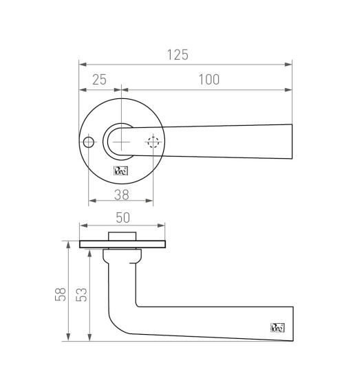 PH1925/50F door handle