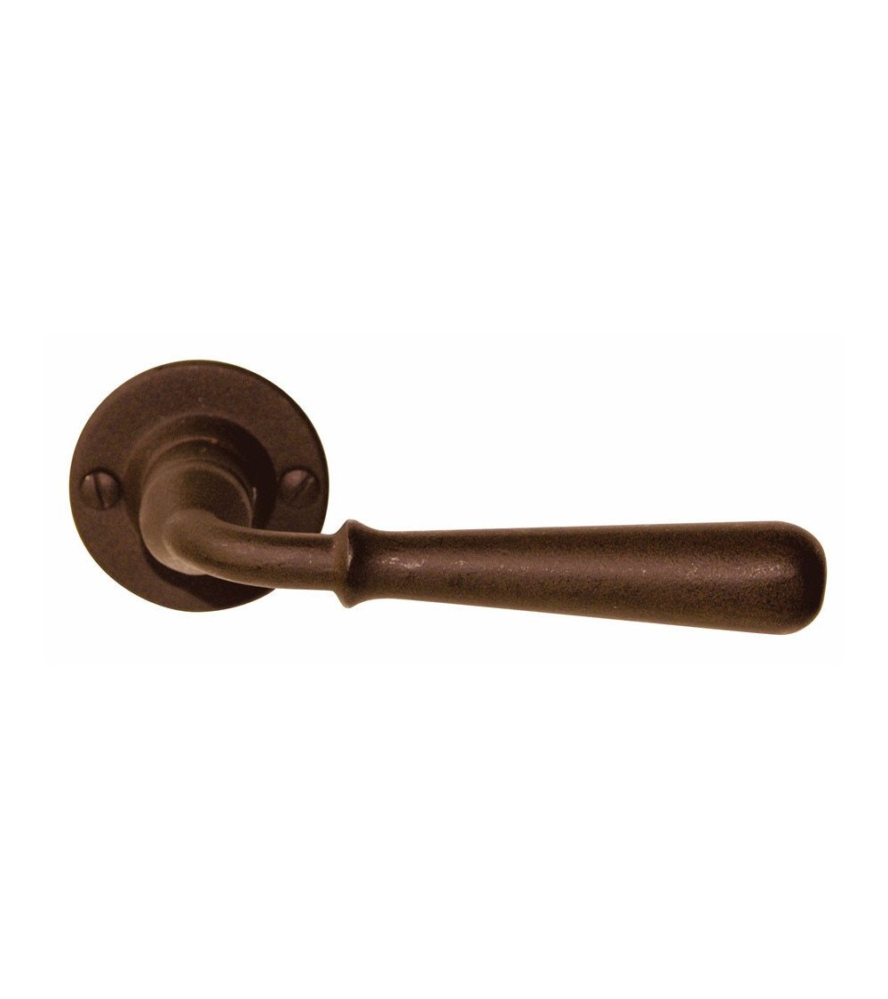 Black round HINON door handle - designer handle