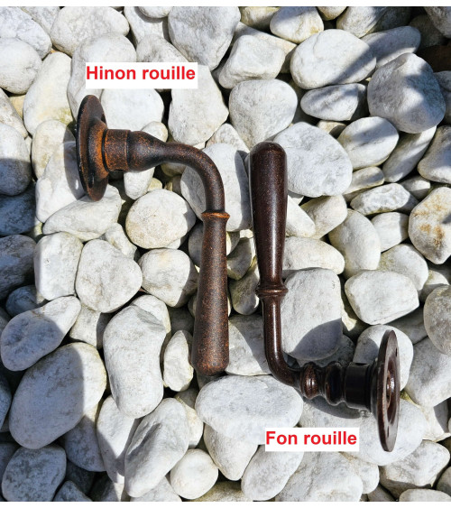 Black round HINON door handle - designer handle