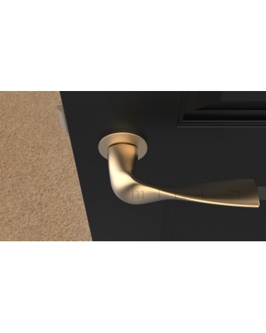PETUNIA zamak door handle design handle top view mounted on door