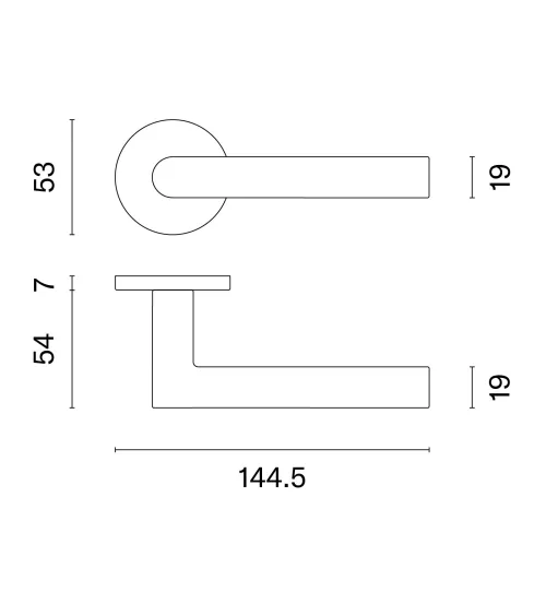 Black door handle YUZA design handle
