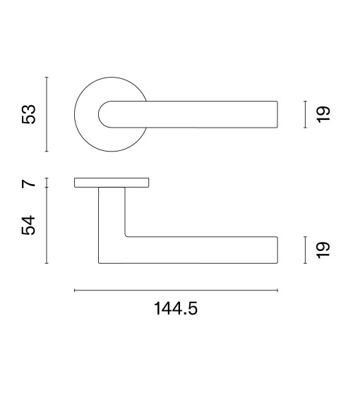 YUZA satin chrome door handle designer handle