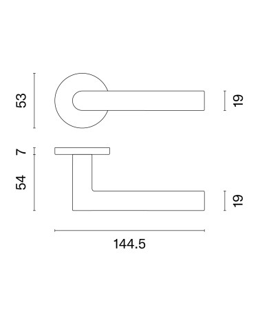 YUZA satin chrome door handles