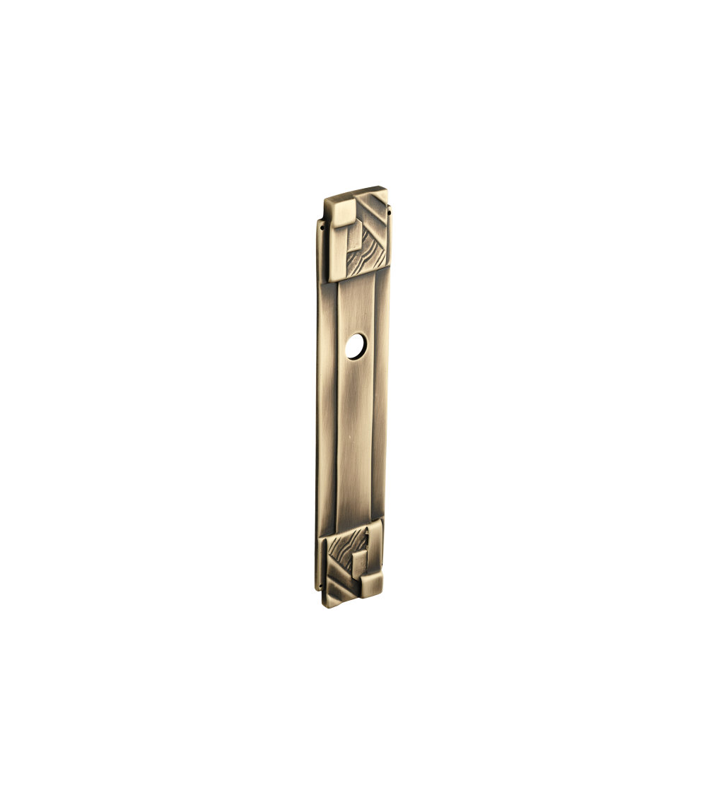Art Deco backplate set with olive knob - lock/unlock - P361CONDB13