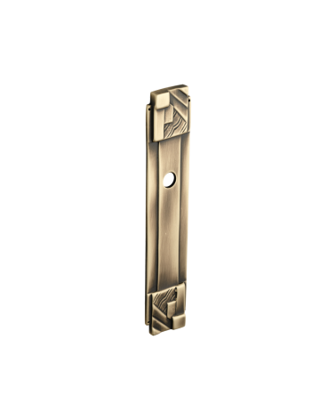 Art Deco backplate set with olive knob - lock/unlock - P361CONDB13