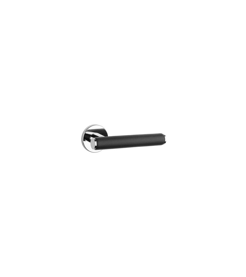 Zamak and leather EGERIA door handle design handle