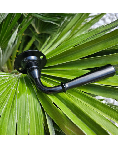 Retro door handle in black iron - HINON