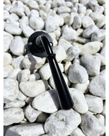 Retro door handle in black iron - HINON