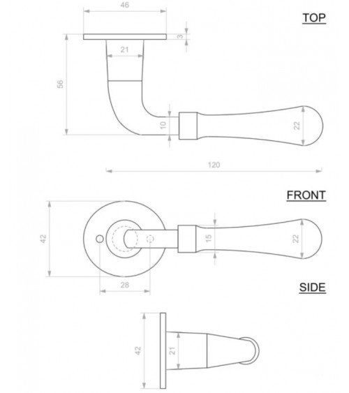 copy of 1200 vintage style iron door handle