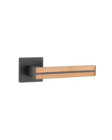 IMPERATA oak and black door handle design handle