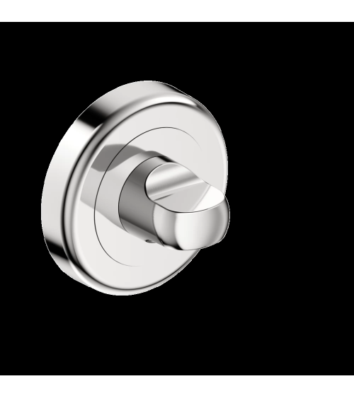 Polished chrome WC bathroom lock escutcheon CO R OB designer handle