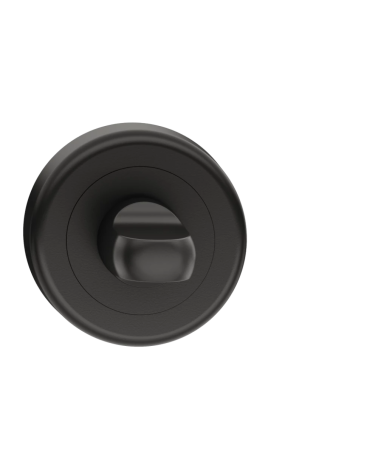 Black door rosette with WC lock CO R OB design handle