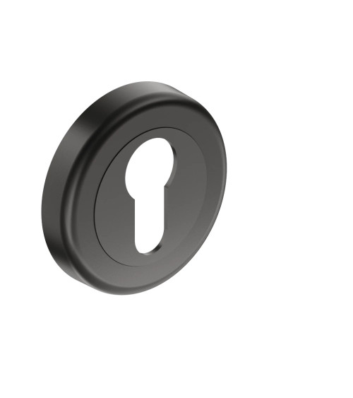 Black door rosette with keyhole i CO R OB design handle