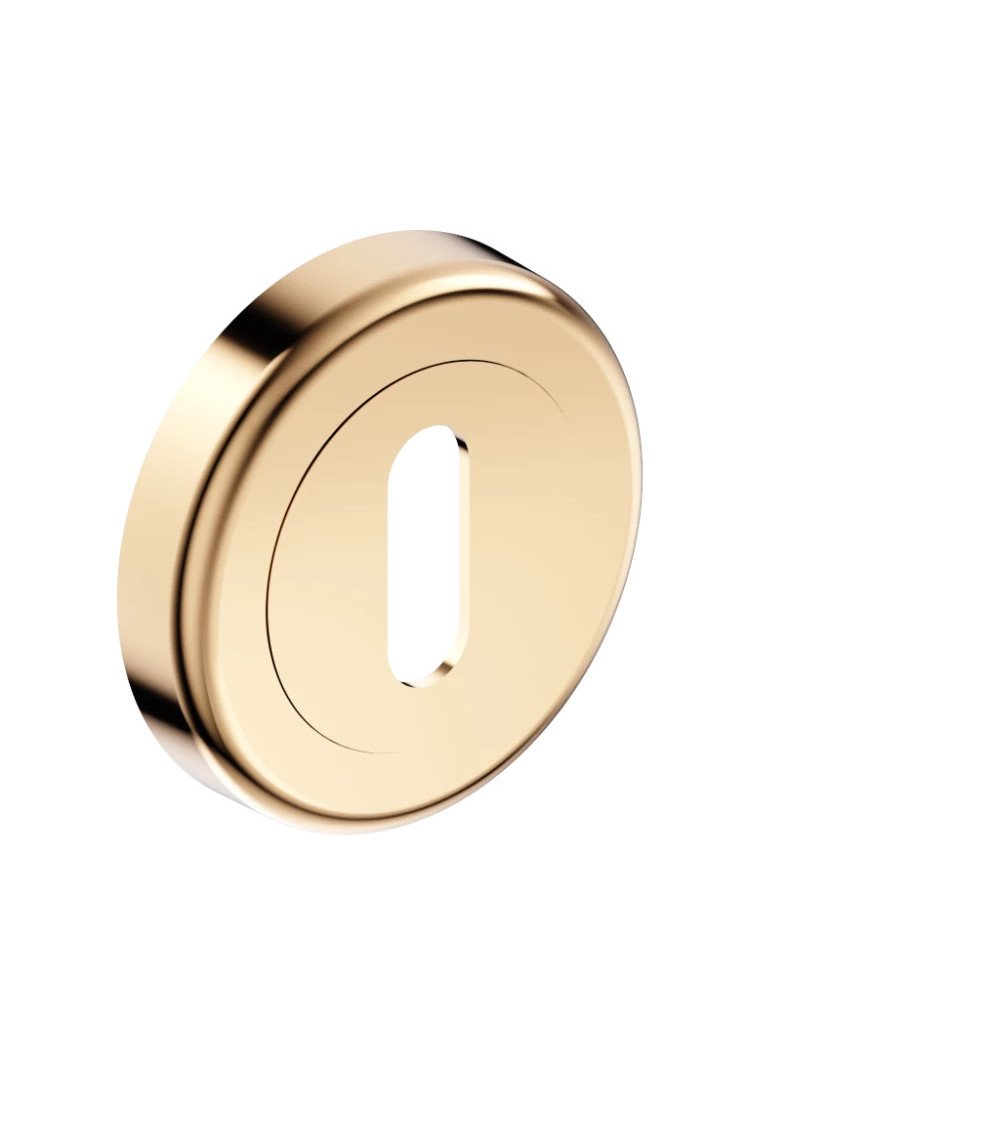 Keyhole door rosette L polished gold CO R OB designer handle