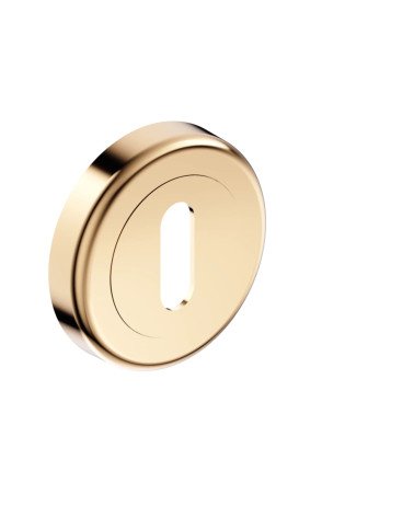 Keyhole door rosette L polished gold CO R OB designer handle
