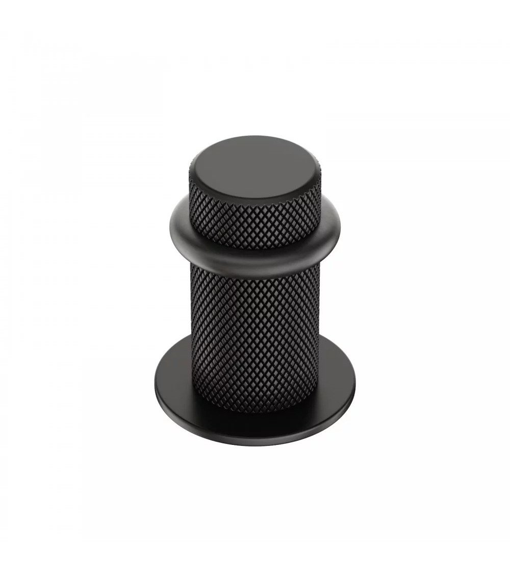 Time textured black door stop designer handle
