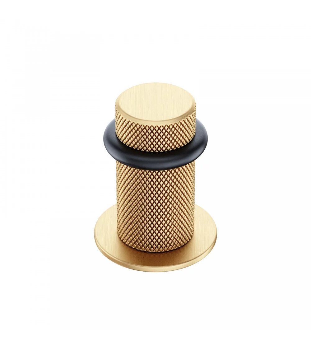 Time textured matt gold door stop designer handle