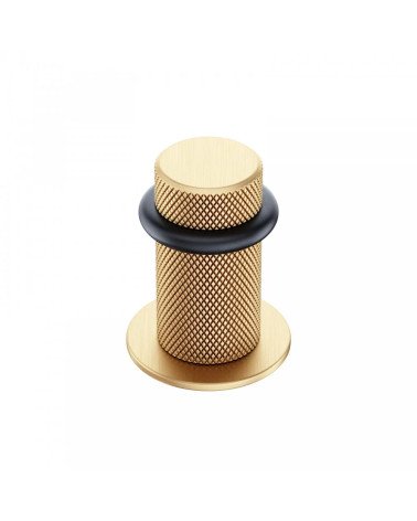 Time textured matt gold door stop designer handle
