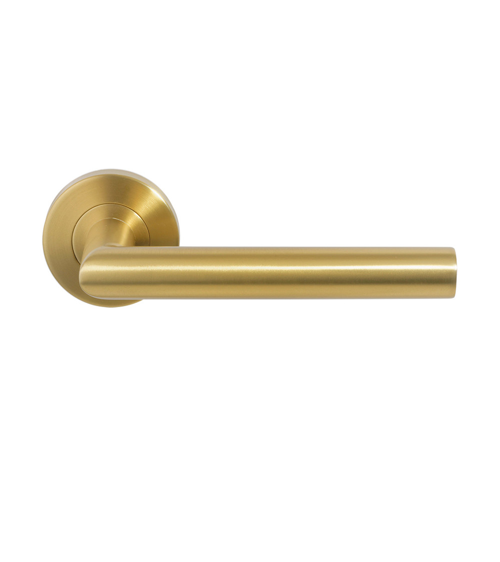 POMEROL door handle in satin gold PVD
