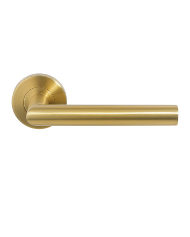 POMEROL door handle in satin gold PVD