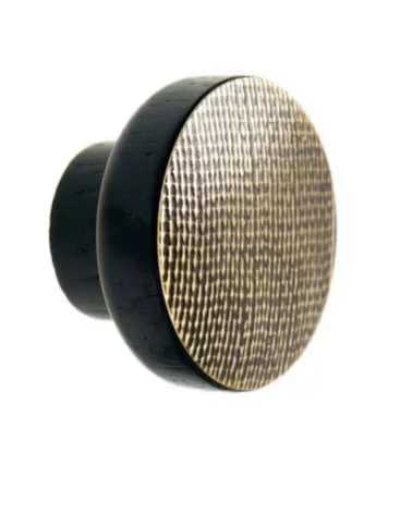 Furniture handle in black varnished wood brass