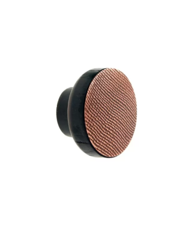 Black varnished wood furniture handle copper