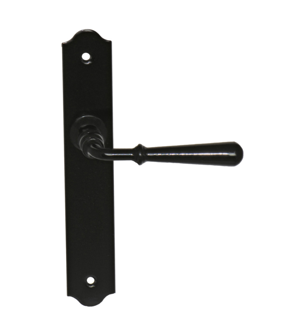 Wrought iron door handles with spacer - Beynac