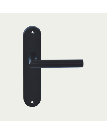 Door handle on plate 195 Pomerol BLACK