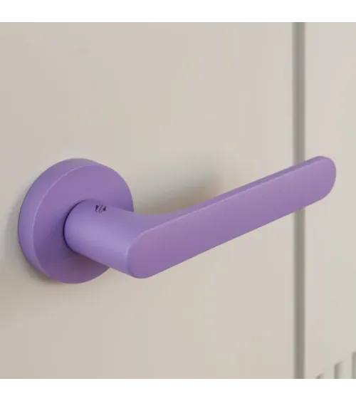 Purple Door Handle - Moon One Round
