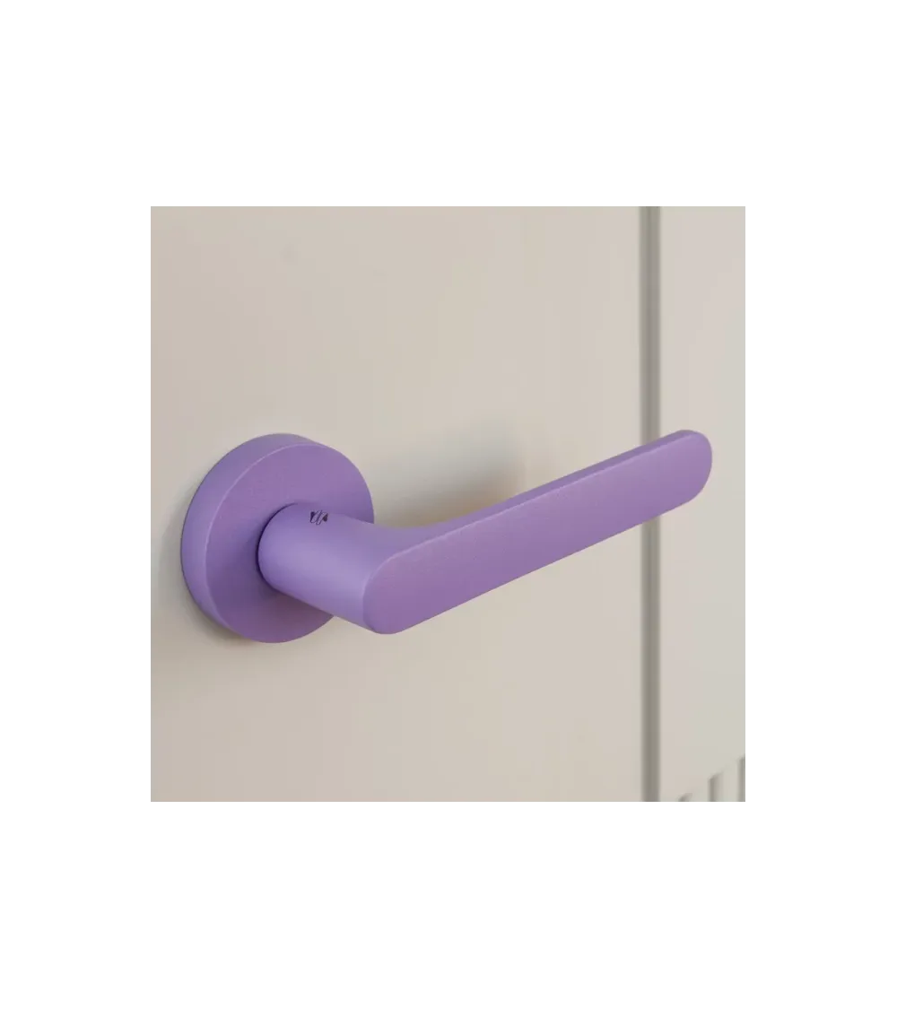 Purple Door Handle - Moon One Round
