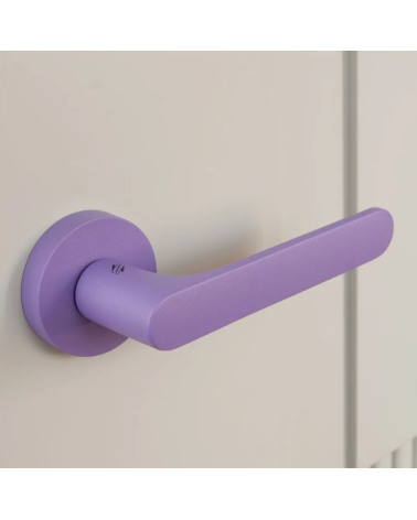 Purple Door Handle - Moon One Round