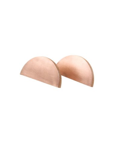 Circular Cabinet Handle in Wood and Copper