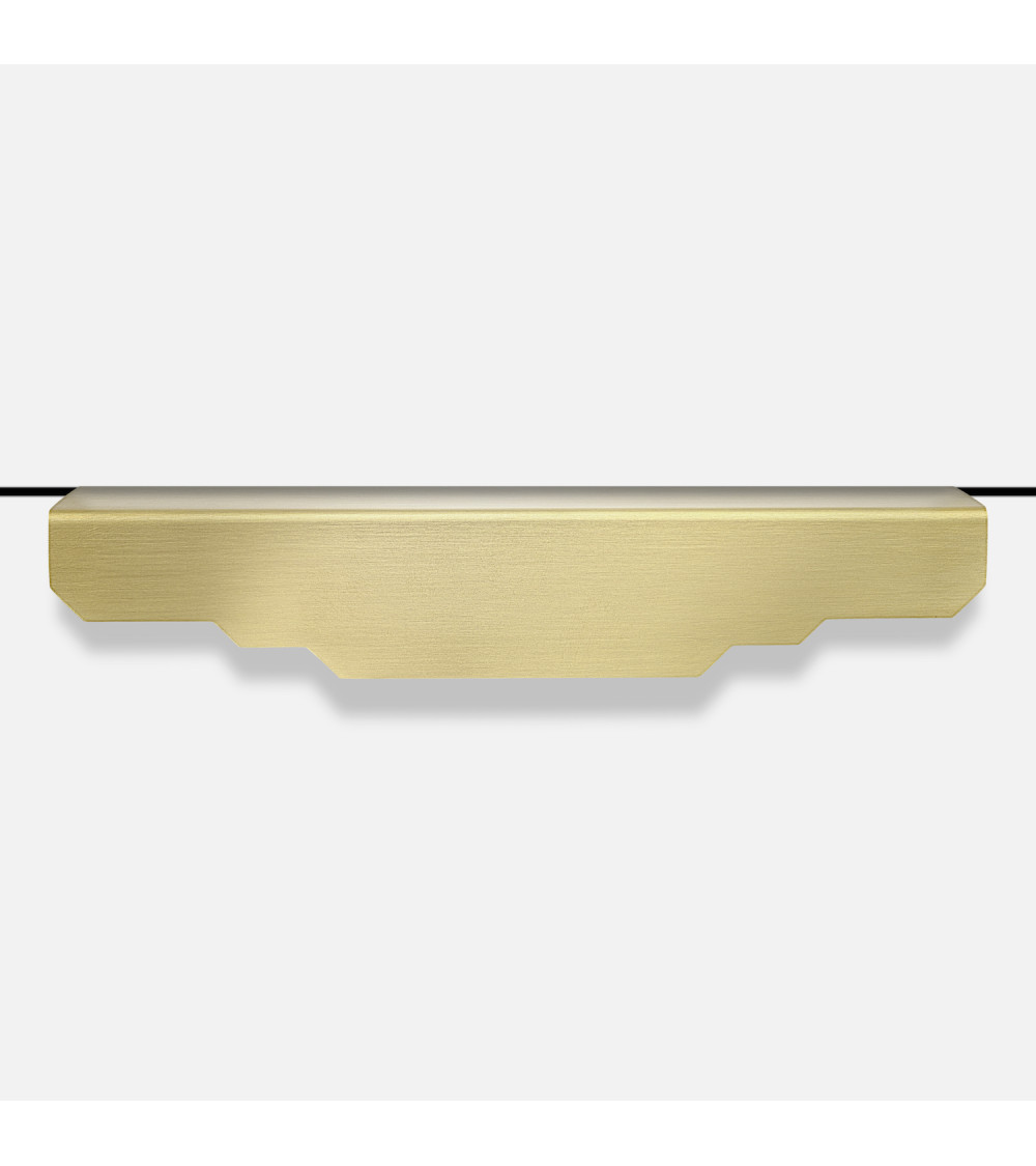 Karla Edge brushed brass furniture handle bedroom handle