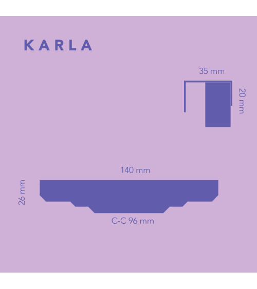 KARLA CR polished chrome furniture handle designer handle