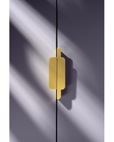 EDIT EDGE brass furniture handle designer handle mounted vertically on furniture