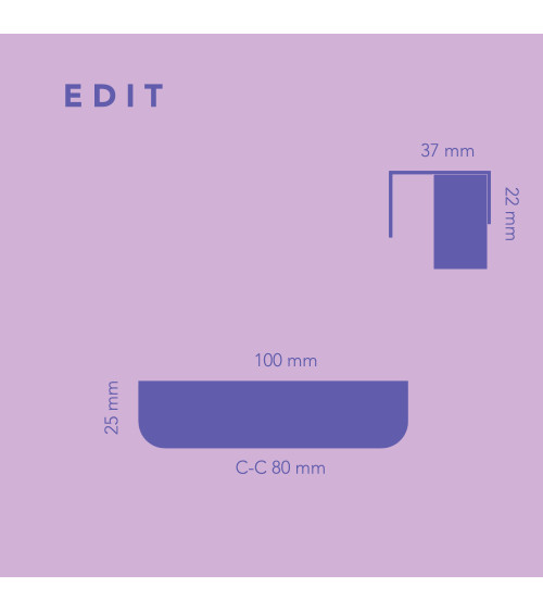 EDIT O BLACK industrial furniture handle designer handle