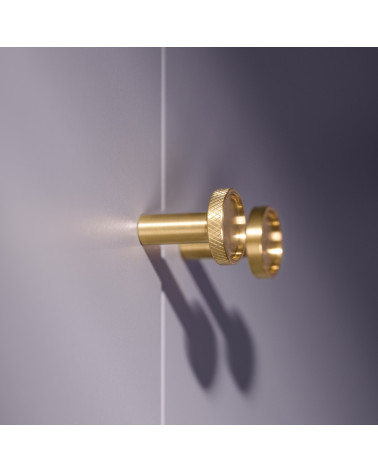 VERA S brass furniture knob designer handle side view
