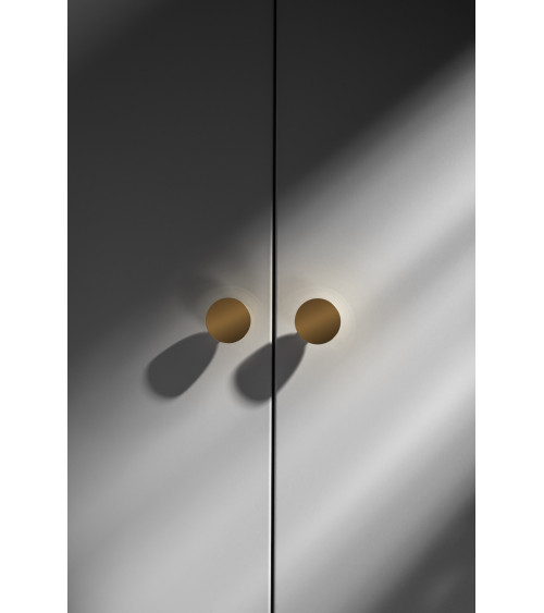 LUNA M polished gold furniture knob designer handle