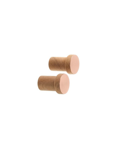 COPPER XS wooden and copper wall hook