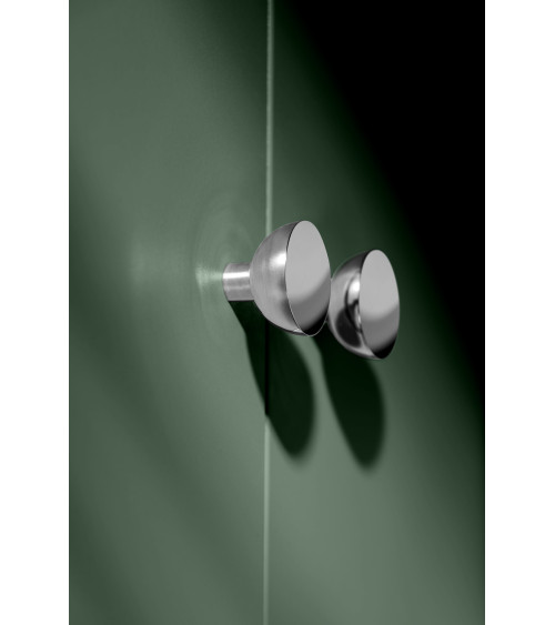 Polished chrome LUNA M furniture knob, design handle