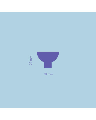 LUNA M furniture knob with dimensions