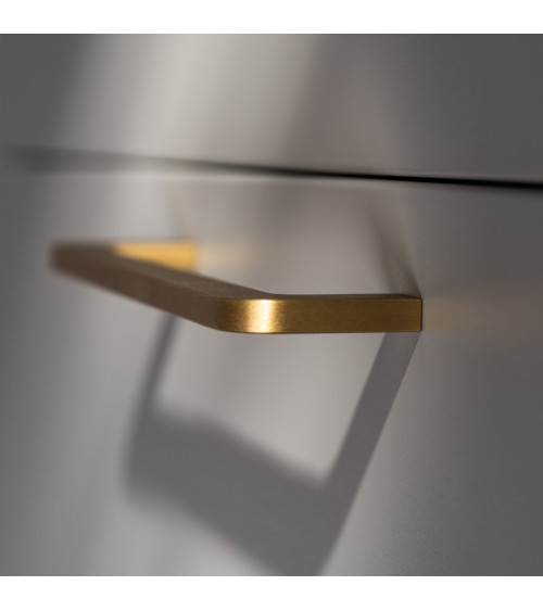Brushed brass ISA furniture handle, design handle