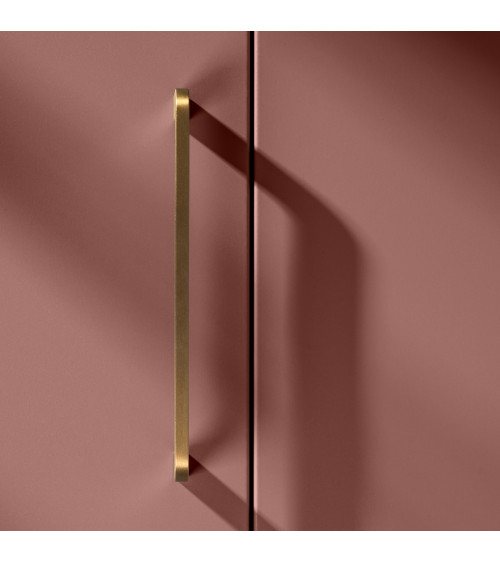 Brushed brass ISA furniture handle, design handle
