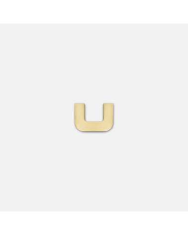 Polished gold furniture handle ISA XS designer handle