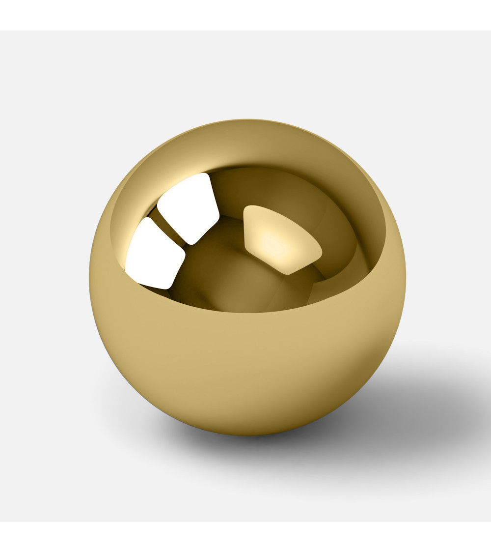 Polished gold furniture knob ODETE designer handle