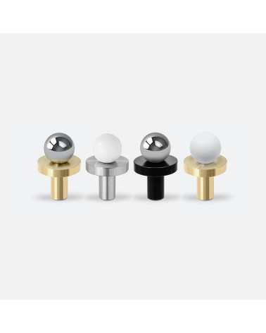 POLA WHITE brass furniture knob design handle horizontally aligned