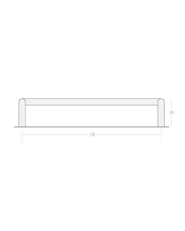 AVA M furniture handle with dimensions