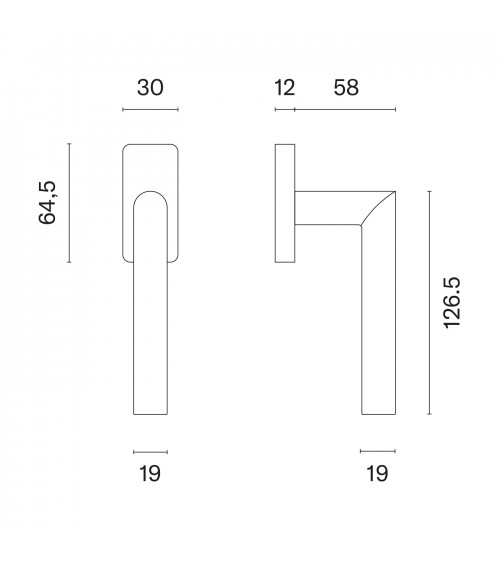 ARABIS white window handle design handle