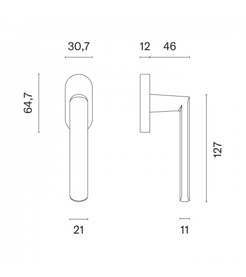 FRAGOLA polished gold window handle design handle