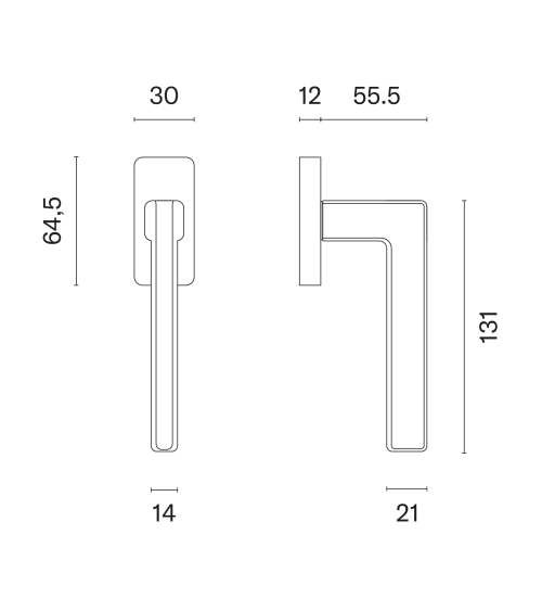 Anthracite ARTA window handle designer handle
